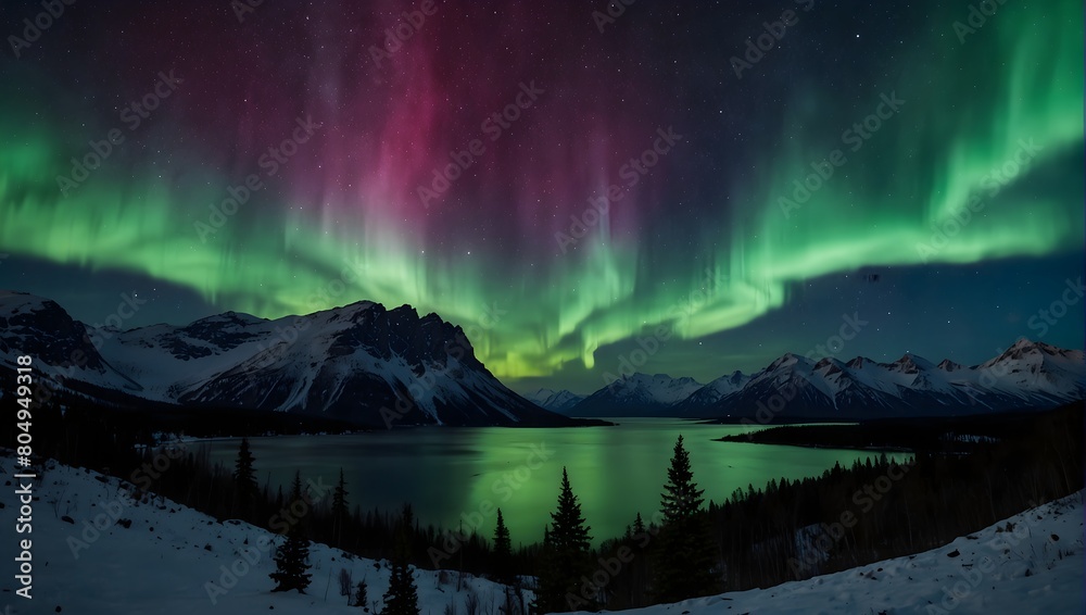 A celestial event, where the aurora borealis paints the night sky with its mesmerizing display of vibrant, otherworldly shades ai_generated A celestial event, where the aurora borealis paints the night sky with its mesmerizing display of vibrant, otherworldly shades ai_generated
