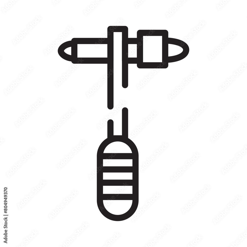 Hammer Muscle Leg Line Icon Hammer Muscle Leg Line Icon