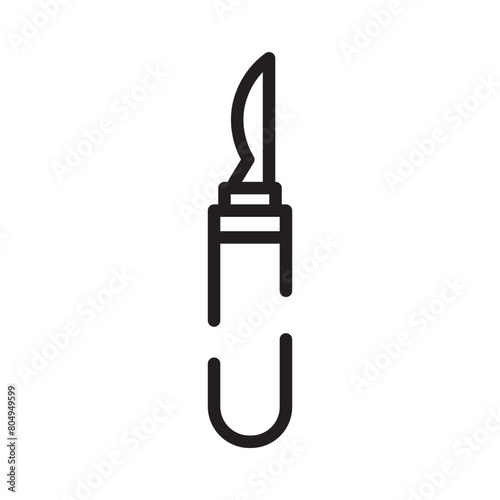 Scalpel Knife Medical Line Icon