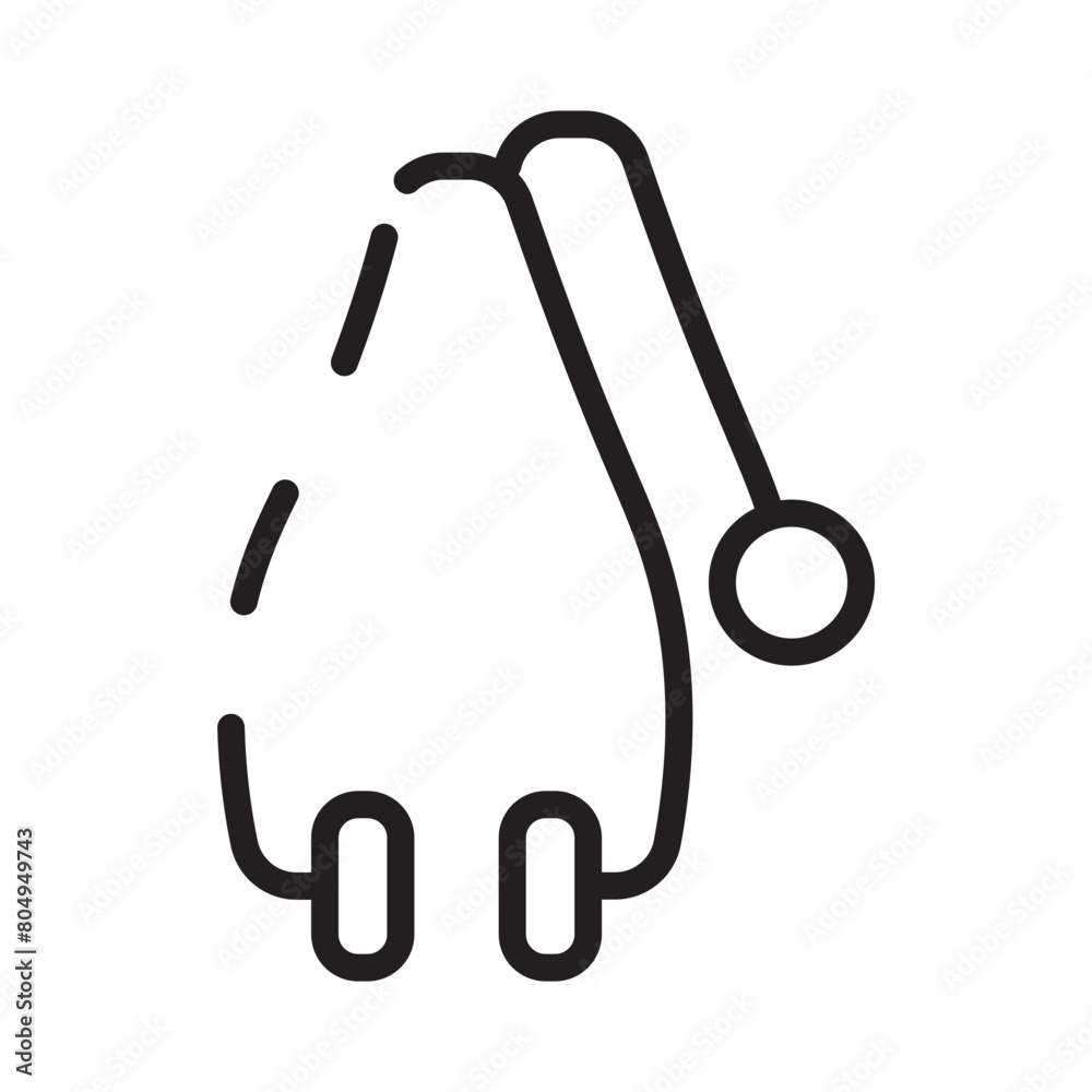 Tool Supplies Stethoscope Line Icon Tool Supplies Stethoscope Line Icon