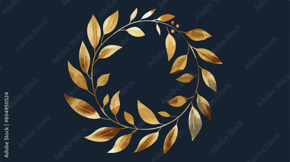 Wreath leaves ornament icon vector illustration graph