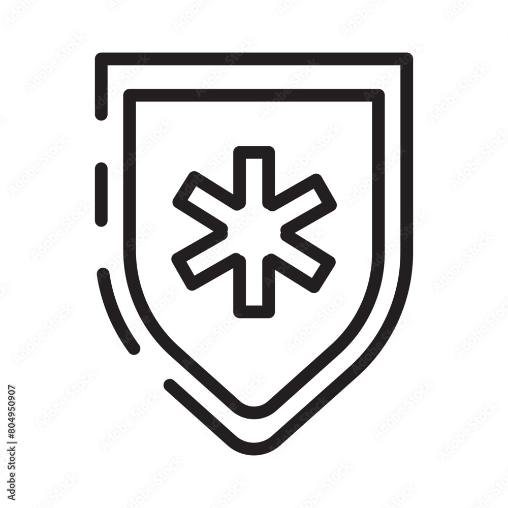 Fototapeta premium Hat Medical Protection Line Icon