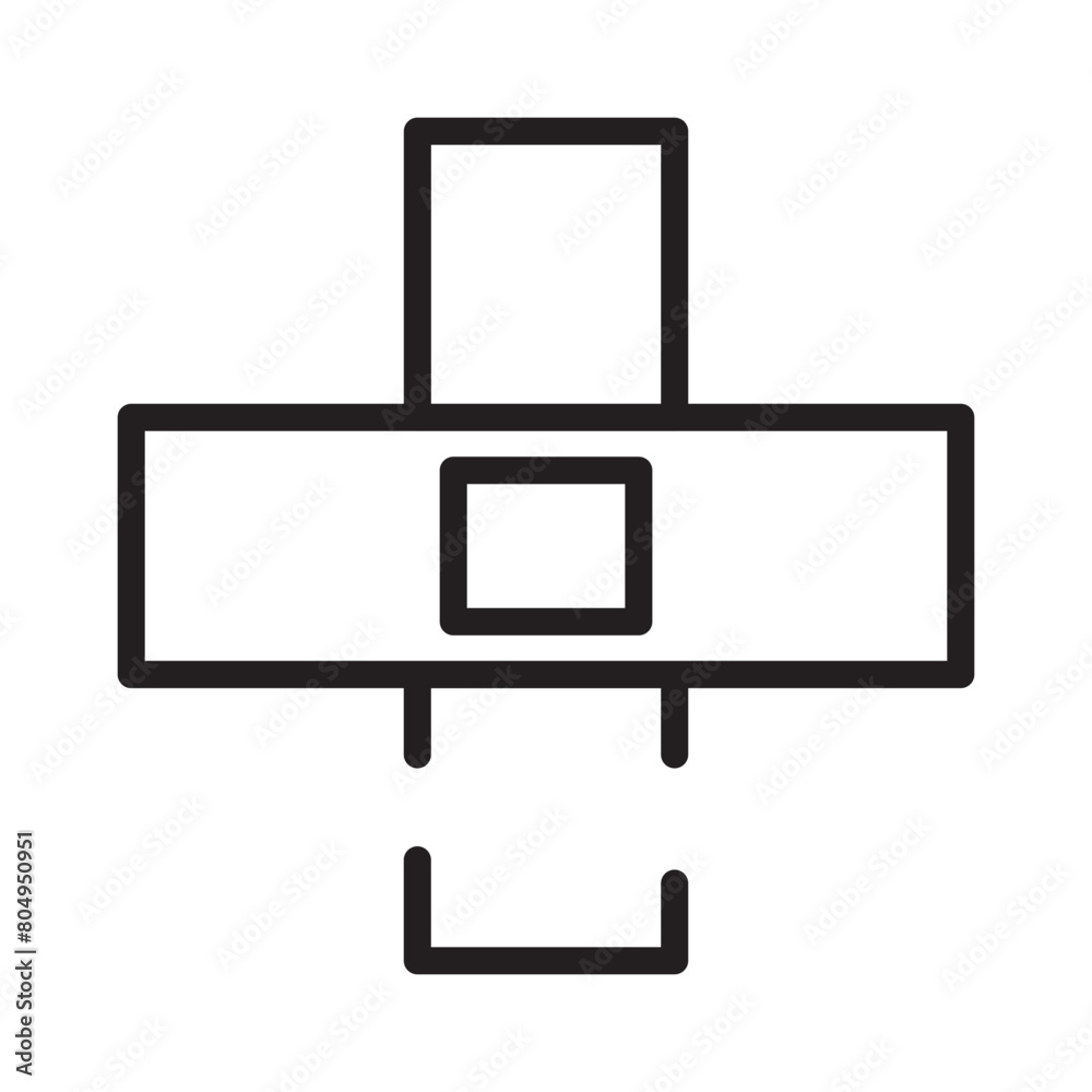 Medical Plaster Pulse Line Icon Medical Plaster Pulse Line Icon