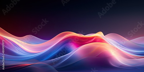 Vibrant abstract landscape with flowing colors