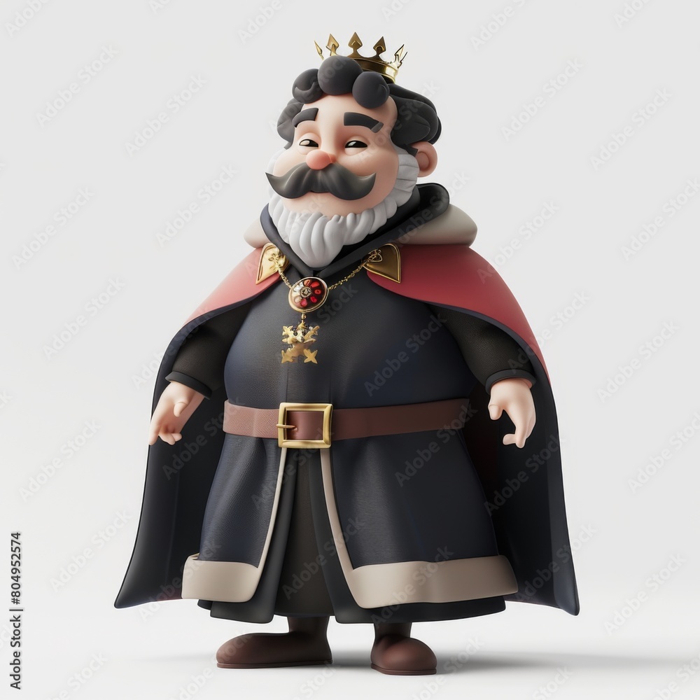 A detailed figurine of a man wearing a majestic crown