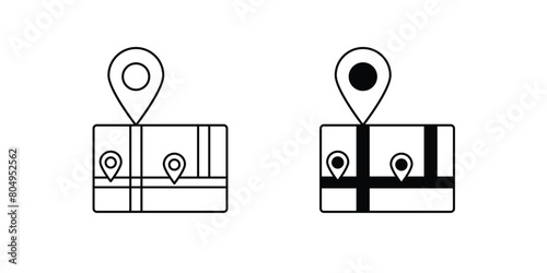 location icon with white background vector stock illustration