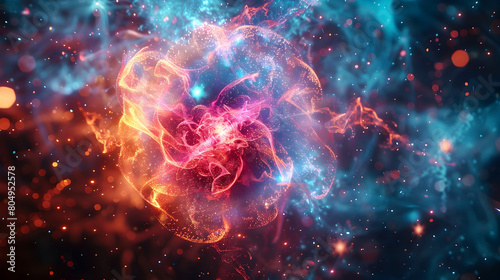 Hyper-Detailed Cosmic Explosion in Vibrant Watercolor Hues Reshaping Quantum Frontiers of Energy and