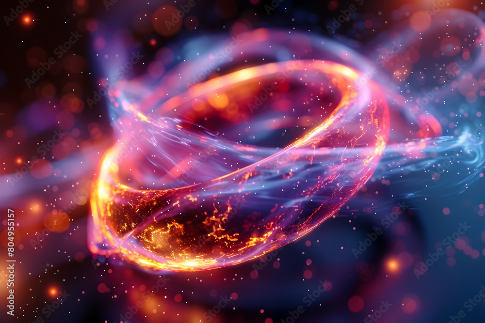 Mesmerizing Quantum Entanglement:Photons Dancing Through Spacetime's Curves in a Cinematic 3D Render Mesmerizing Quantum Entanglement:Photons Dancing Through Spacetime's Curves in a Cinematic 3D Render