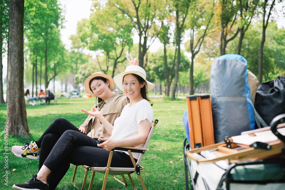 Enjoying the Great Outdoors: Women's Camping Trip Enjoying the Great Outdoors: Women's Camping Trip