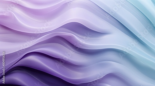 Subtle gradient layers of liquid textures forming gentle waves in shades of lilac and mint