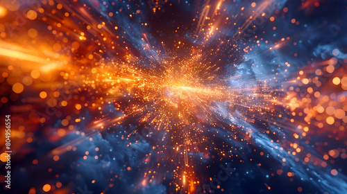 Surging Cosmic Energies:A Captivating Visualisation of the Quantum Frontier