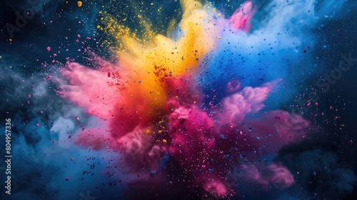 Bright Splash  Colorful Powder Artistry