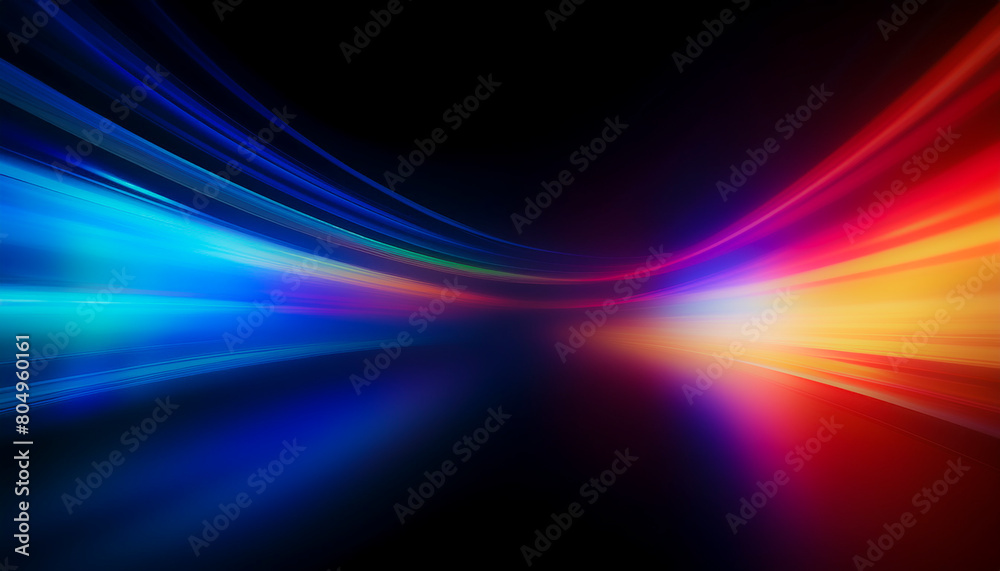 Abstract light streaks on dark background