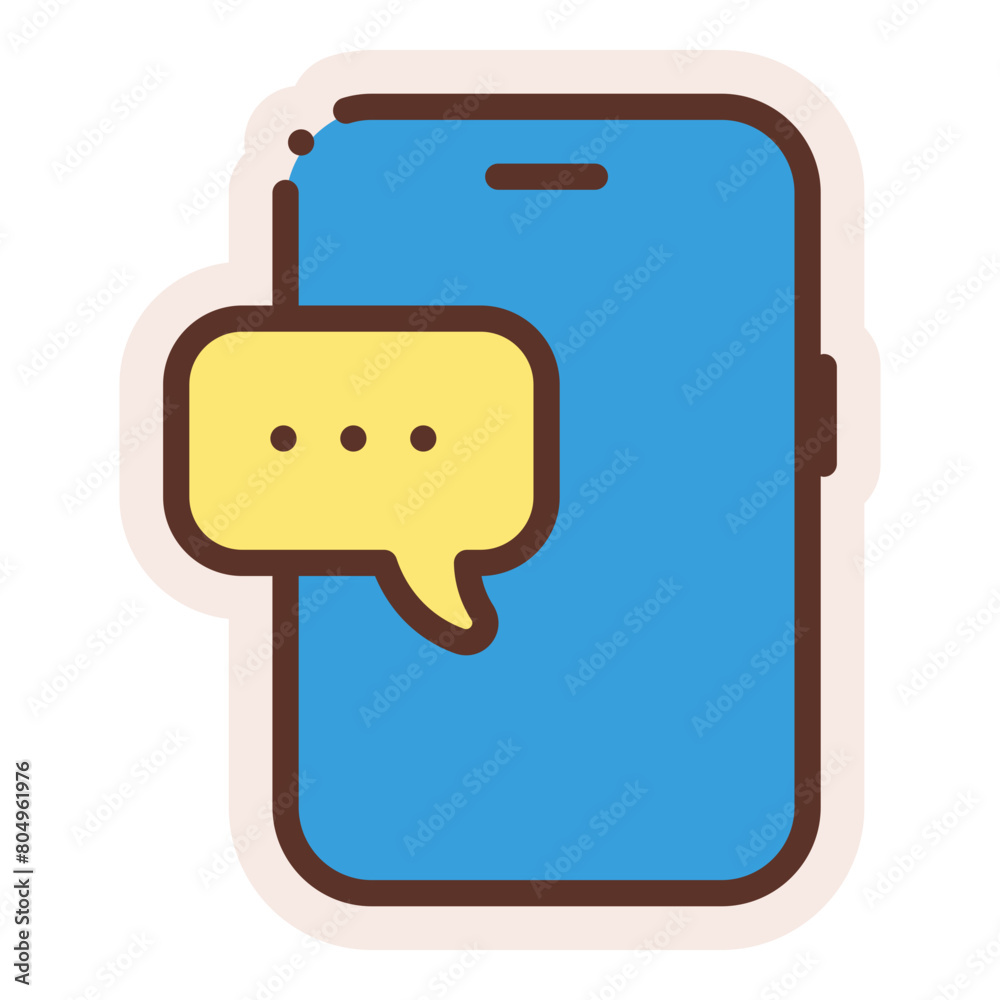chatting on mobile phone sticker chatting on mobile phone sticker