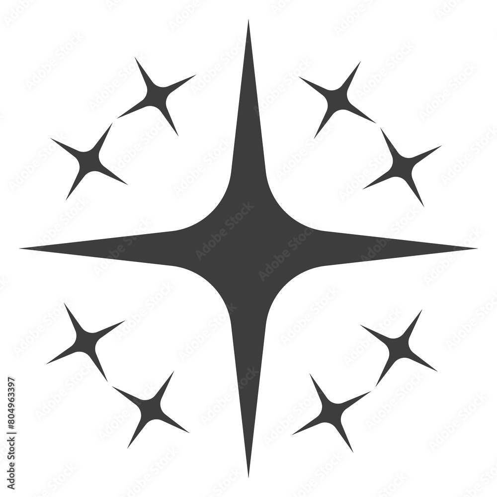 Star and twinkle icon. black starburst design and sparkle symbol. Star and twinkle icon. black starburst design and sparkle symbol.