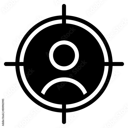 Target market concept, audience, focus group, crowdsourcing and crowdfunding, public relations, vector  icon
