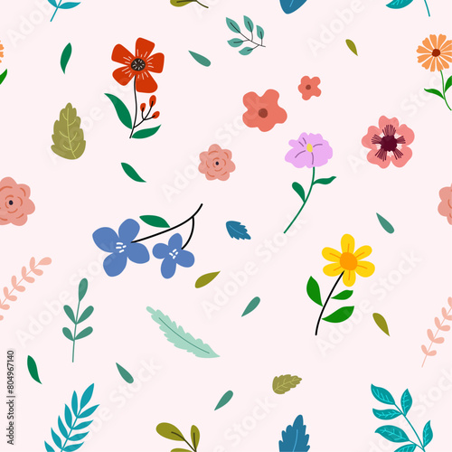 Colorful flower aesthetic girly wallpaper