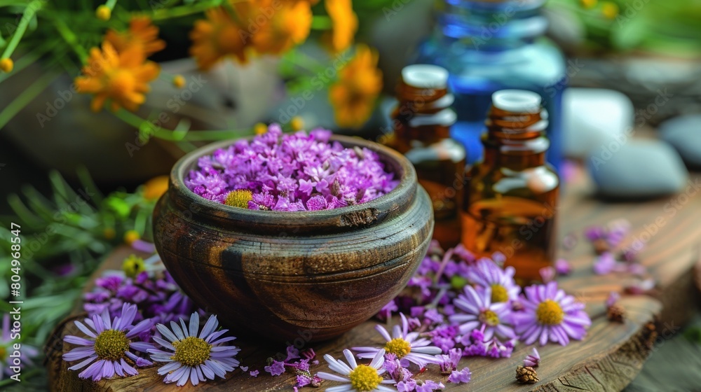 Spa and peace with additional spa elements Products are placed in natural resort spa rooms ready for massage therapy from professional services. Spa and peace with additional spa elements Products are placed in natural resort spa rooms ready for massage therapy from professional services.