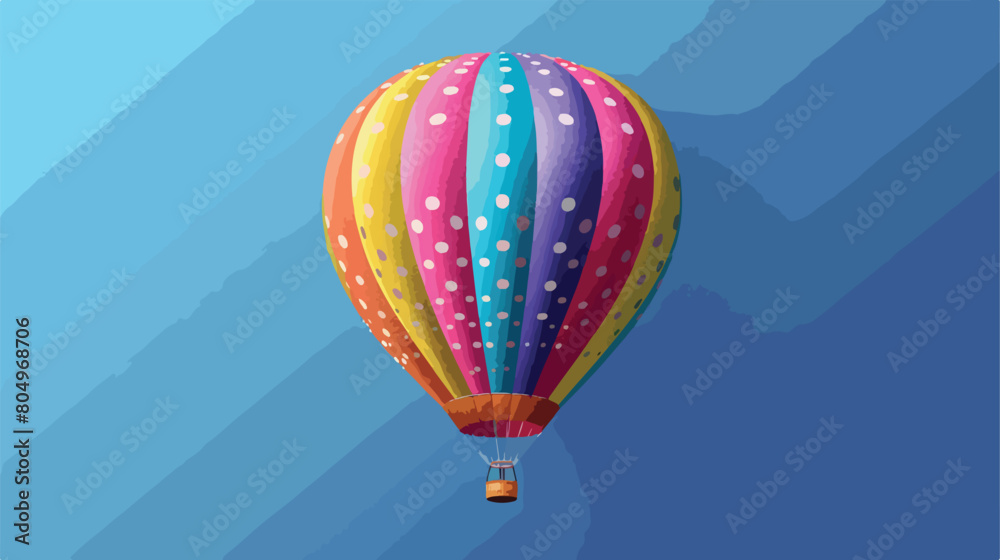 Hot air ballon with dots Vector stylee vector design illustration