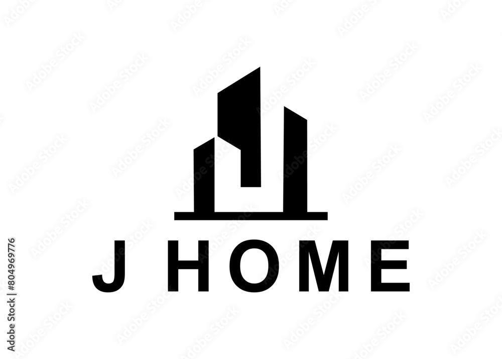 letter j home logo, design, Vector, illustration, creative icon, template letter j home logo, design, Vector, illustration, creative icon, template
