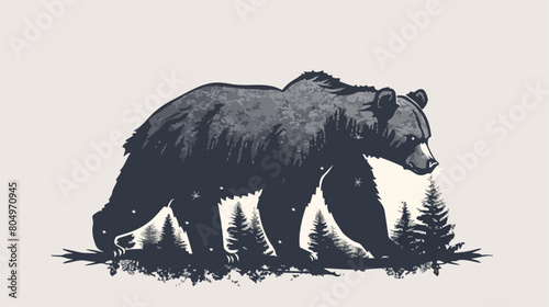 Isolated bear forest animal design Vector stylee vector