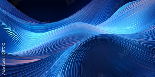 Abstract blue background with waves in a digital grid 