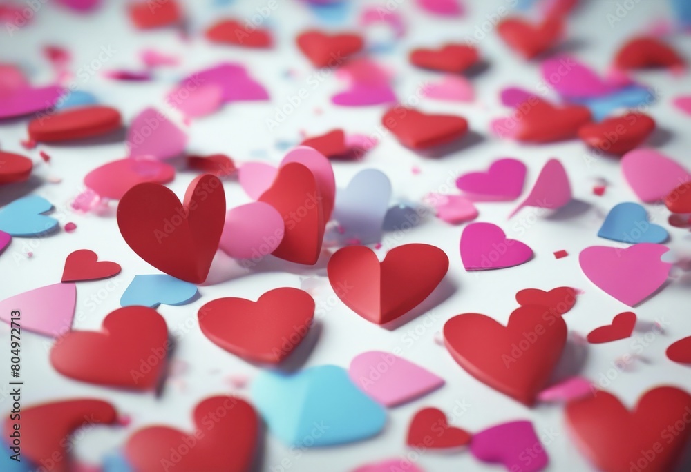 'love Hearts geometric 3D theme confetti render shapes Appreciation nubes like thank you valentine day heart happy romantic gratitude wall shape arch r'