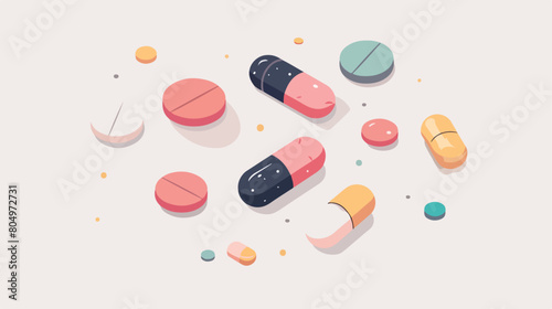Isolated pills design Vector stylee vector design illustration