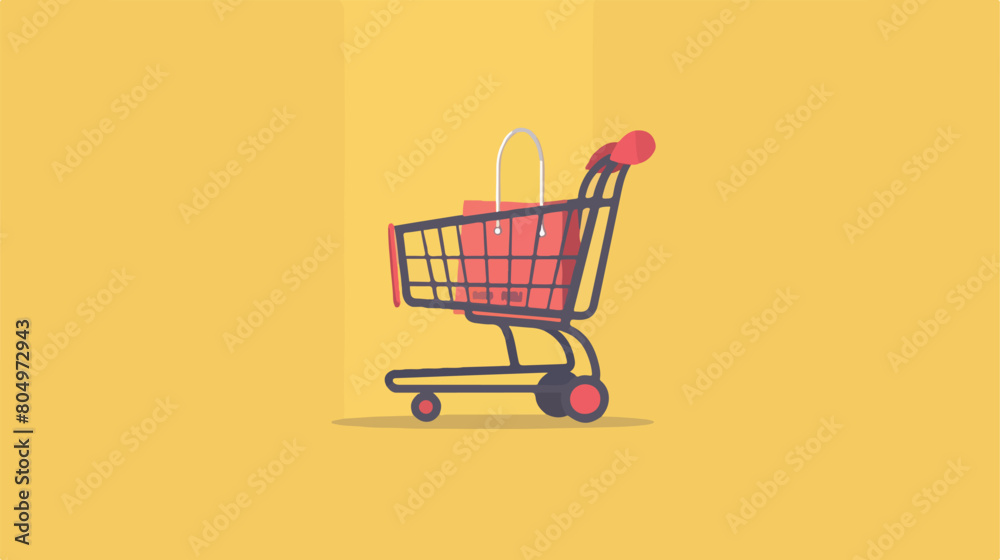 Isolated shopping cart design Vector stylee vector design