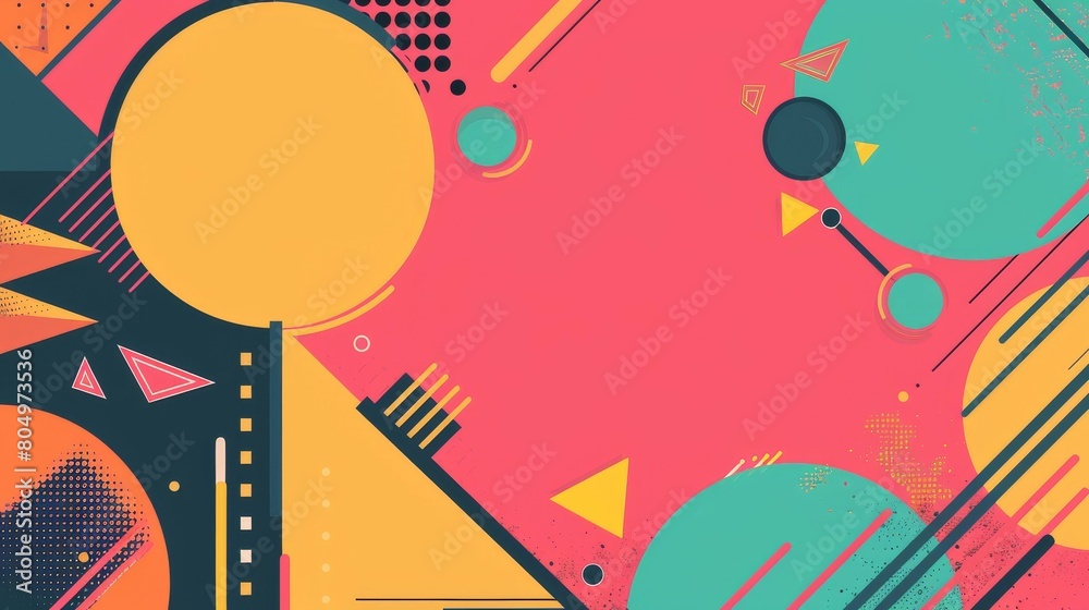 Obraz premium A vibrant abstract background with geometric shapes and colorful gradients