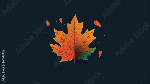 Leaf of Thanks given design Vector stylee vector design