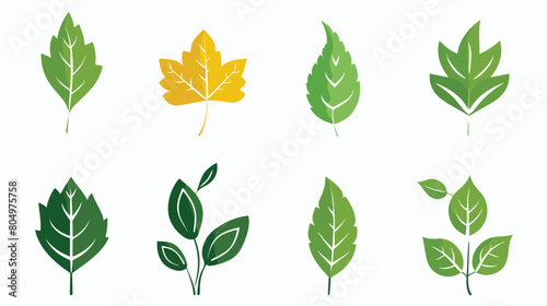 Leaf plant ecology icon Vector stylee vector design illustration