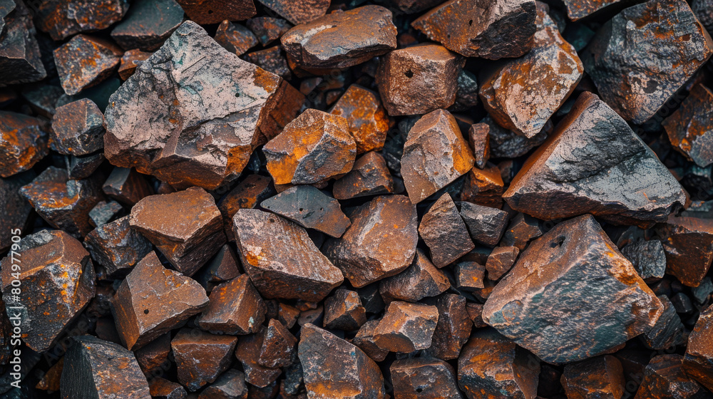 Red crushed iron ore raw iron ore, natural resource deposits, geological, mineralogy, mining industry, resourcestexture of huge iron ore stone, natural resource Red crushed iron ore raw iron ore, natural resource deposits, geological, mineralogy, mining industry, resourcestexture of huge iron ore stone, natural resource