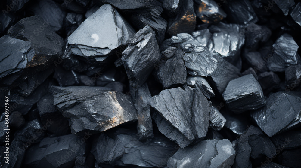 Coal mining or energy source, environment protection. Industrial coals, volcanic rock, natural resource deposits, raw materials, geological mineralogy, mining industry Coal mining or energy source, environment protection. Industrial coals, volcanic rock, natural resource deposits, raw materials, geological mineralogy, mining industry