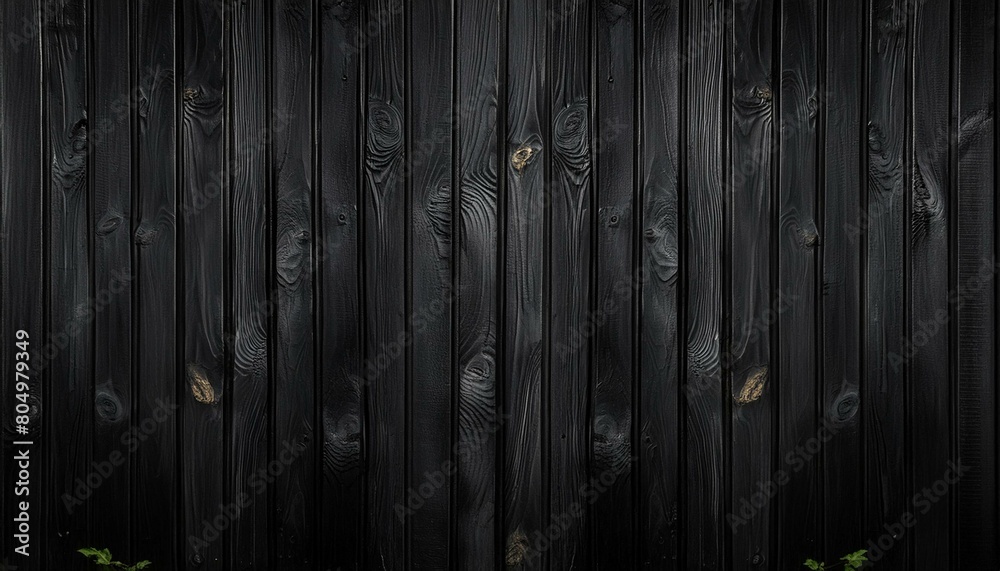 Sable Surface: Close-Up of Dark Black Wooden Fence Background Sable Surface: Close-Up of Dark Black Wooden Fence Background