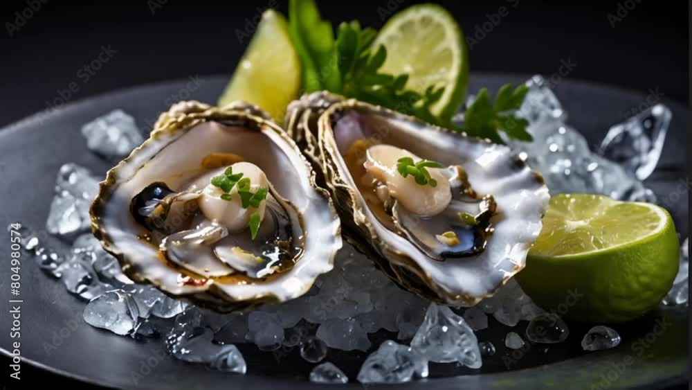 Oysters on ice Oysters on ice