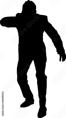 Silhouette of a man with a headache.