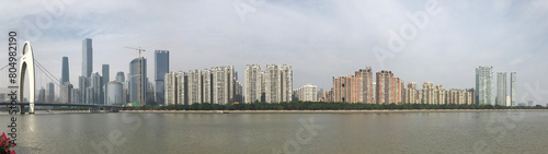 city view from river bank