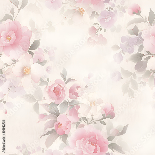 background with roses, rose, floral print, Continuous in four directions