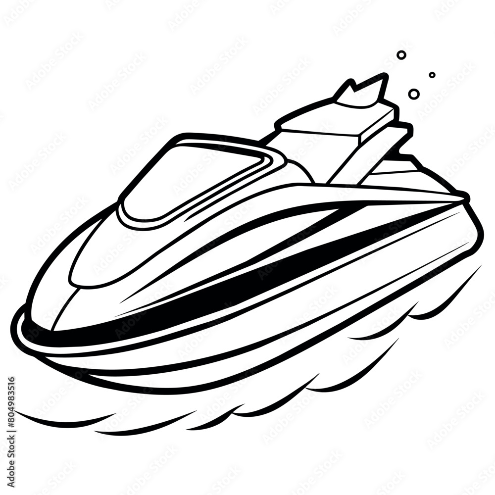 Jet ski outline illustration digital coloring book page line art drawing Jet ski outline illustration digital coloring book page line art drawing