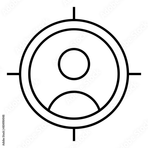 Target market concept, audience, focus group, crowdsourcing and crowdfunding, public relations, vector  icon