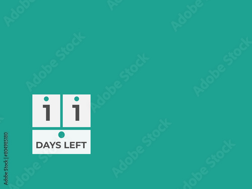 11 days to go countdown template. 11 day Countdown left days banner design. 11 Days left countdown timer
