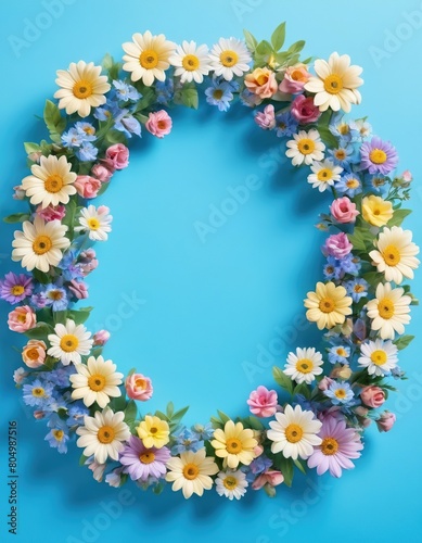 Wallpaper Mural wreath of daisies Torontodigital.ca