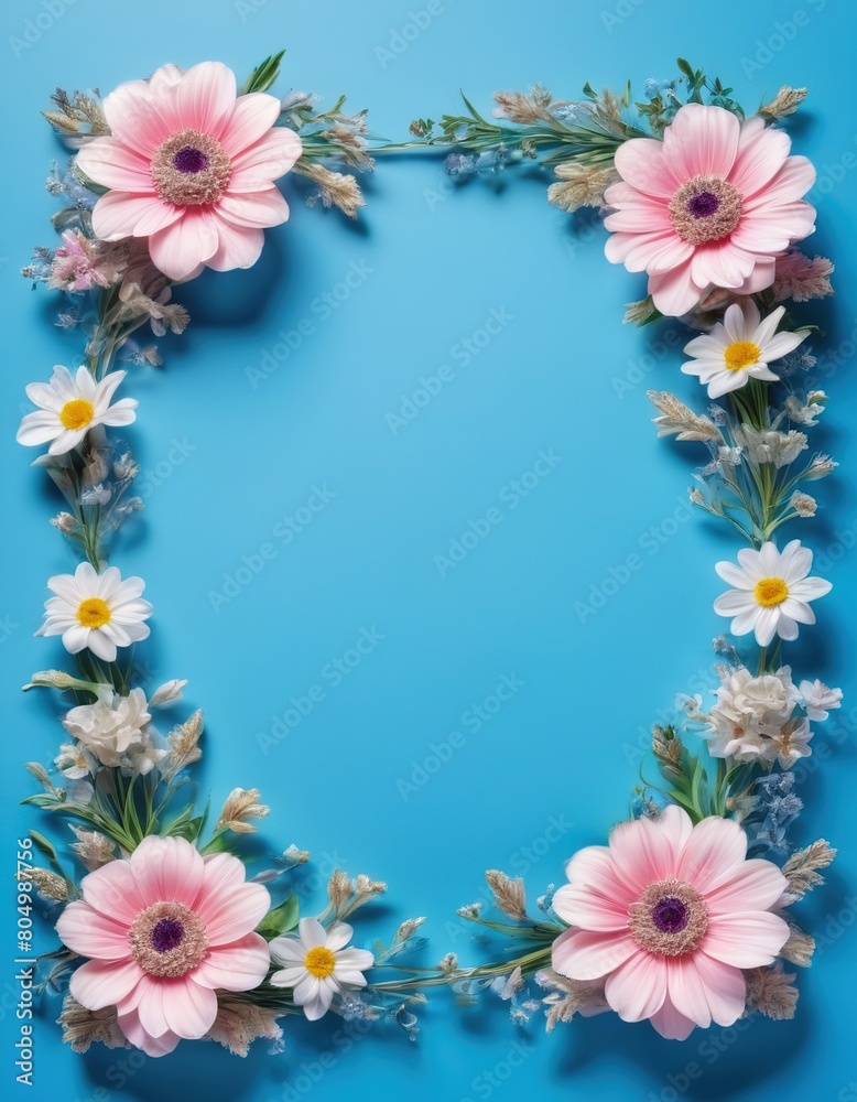 frame made of flowers frame made of flowers