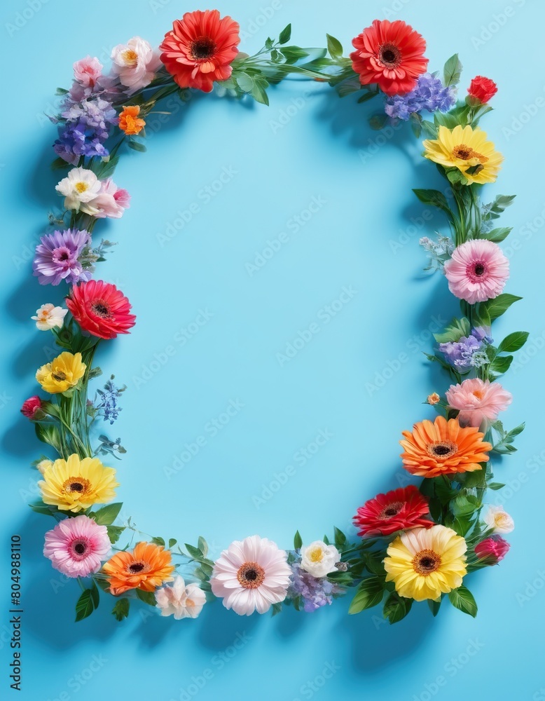 Fototapeta premium wreath of flowers