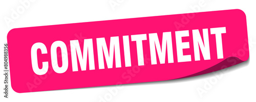 commitment sticker. commitment label
