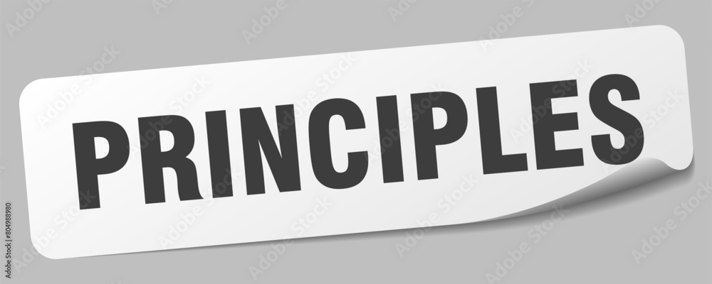 principles sticker. principles label