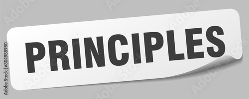 principles sticker. principles label