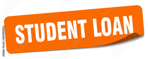 student loan sticker. student loan label