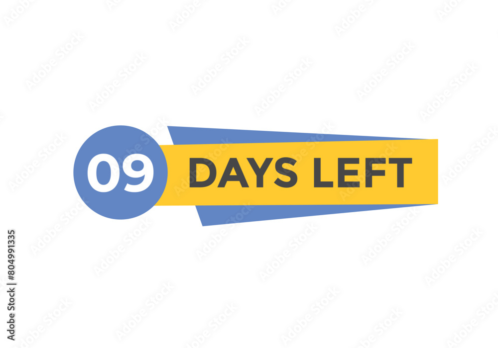 9 days to go countdown template. 9 day Countdown left days banner design. 9 Days left countdown timer
9 days to go countdown template. 9 day Countdown left days banner design. 9 Days left countdown timer